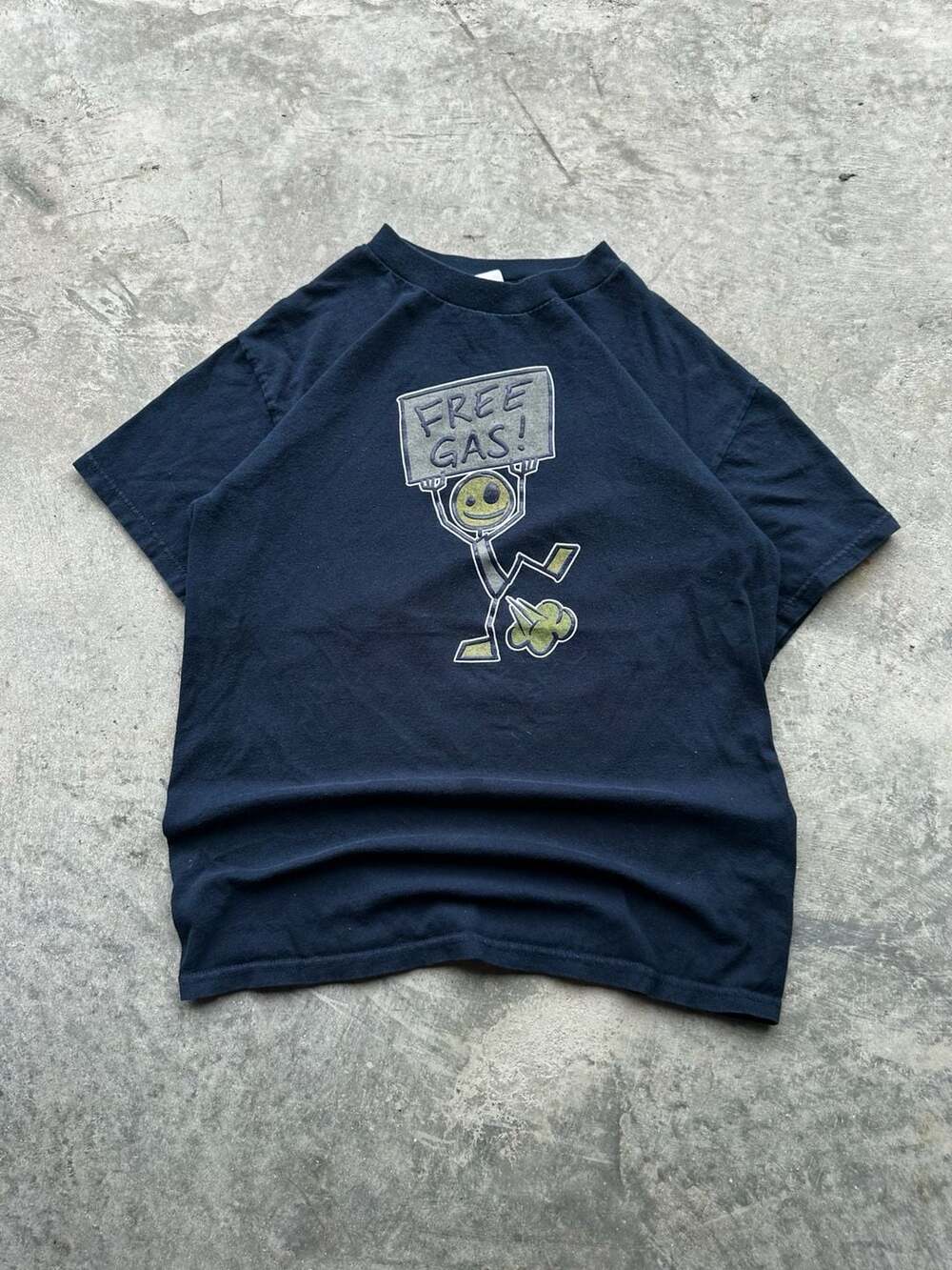 Tennessee River Free Gas T-Shirt Size M Navy Blue Vintage Graphic Tee